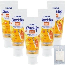 kurahooon 5pcs Check-Up Gel Lemon Tea 60g Toothpaste with kurahooon Cotton Set