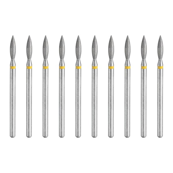 HARFINGTON 10pcs 325-400 Grits Diamond Grinding Bit 2.5mm Oval Head