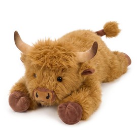 Onsoyours Original 5 Lbs Weighted Highland Cow Stuffed Animals, 25" Large Soft Fluffy Cow Plush Toy Pillow Gifts for Kids & Adults