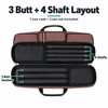 3x4 Soft Pool Cue Case for 1/2 Snooker Cues, Oxford