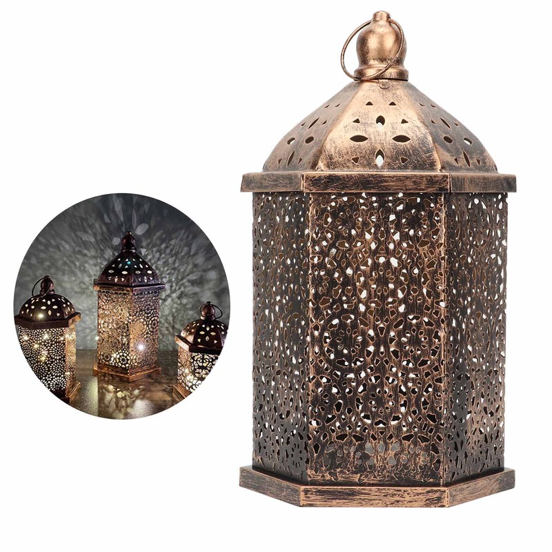 Hanging Lantern Outdoor Lamp Iron Retro Style Home Decoration Ornament