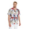 Matchable Couple Hawaiian Luau Shirt in Garden at Dawn, Men,