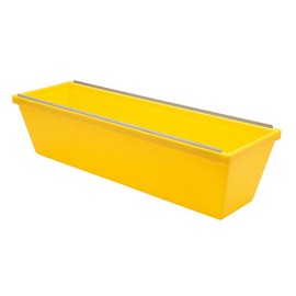 Edward Tools Plastic Drywall Mud Pan with Steel Scraping Bar 12” - Lightweight Heavy Duty Plastic Without Added Weight - Scraping bar sheetrock mud pan for Quicker Knife Cleaning - Tapered Sides