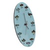 speecheese German Fish Species Wall Clock Aluminium Clock with Fish