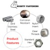 Mighty Fasteners 18-8 Stainless Steel Nylon Insert Lock Nut 10-24