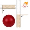 4 Inch Red Ball Candles
