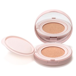 Canmake SPF 50+ PA+++ Fit Glow Cushion, 01 Light, 0.3 oz (10 g), Foundation Cushion, Glossy Skin, Thin Film, With Drop-shaped Puff,