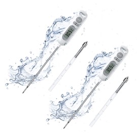 Criacr Grill Thermometer, Meat Thermometer, Universal Kitchen Thermometer, Roasting Thermometer with Long Probe and IPX65 Waterproof for Kitchen, Roasting, Cooking, Grilling/BBQ, Baby Nutrition, Pack