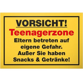 DankeDir! Teenager Zone - Plastic Sign 30 x 20 cm - Gift Idea Saying Room Door Sign Boys & Girls Teenagers Room Decoration Gift Idea Teenagers Door Decoration Birthday