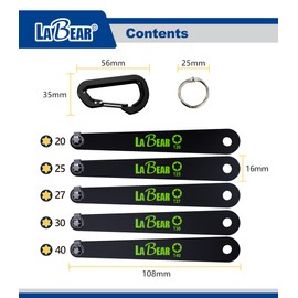 LABEAR- Low profile torx set, Low profile torx, TORX 5-Piece Ultra Low Profile Offset Screwdriver Set, Star, 90 Degree Straight Slim Plate For Tight Area, T20, T25, T27, T30 & T40, EDC Screwdriver