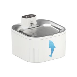 Wireless Cat Water Fountain Stainless Steel, 101oz/3.2L Cat Fountain Battery Operated, Cordless Pet Water Fountain for Cats & Dogs with Motion Sensor, Ultra Quiet Pump, Multi-Filtration