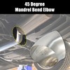 X AUTOHAUX 2pcs 45 Degree Stainless Steel Bend Exhaust Elbow