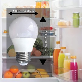 Miracle LED Un-Edison 3-Watt Cool Light for Frigidaire Refrigerators, 40W Equivalent, 120V E26 Cool White 6000K, A15 Energy Saving Appliance Bulbs, (601583)