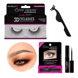 By Apple Par De Pestañas 3d 05 Michelle Pegamento Pinzas