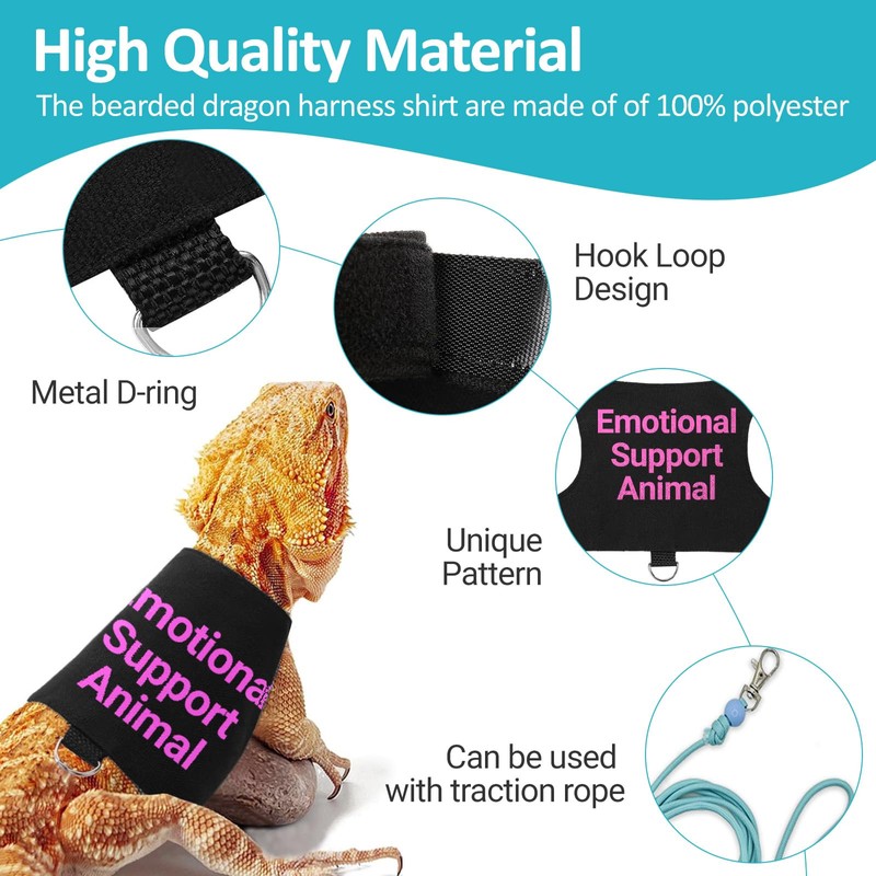 Bearded Dragon Lizards Clothes with Leash Set - Cute Lizard