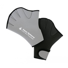 Aqua Gloves, Open (Pair), L, Silver Grey