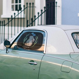 Mr. & Mrs. Panda Car Sun Shade Rabbit Flower - Easter Gifts, Easter Decoration, Gift, Car Sun Visor, Child, Sun Protection Film, Easter Bunny