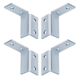 4 Pcs 4 Hole 90 Degree Wing Shape Strut Channel Fittings, for All 1-5/8" Strut Channel, Acept 1/2" Bolt, Left & Right Installation, 5.7mm Thickness