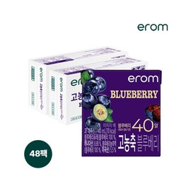 이롬 48팩 고농축 블루베리 (140ml x 24팩 x 2박스) Irom 48-Pack High-Concentration Blueberry (140ml x 24 Packs x 2 Boxes)