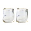 Gaolinci 2 Pcs Classic Clear Cylindrical Glass Mouthwash Cups, Bathroom