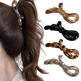 Banana Hair Clips Bow Non-slip hair clips Ponytail Holder Clip Medium Banana Clips for Women Girls Hair Accessories