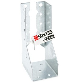 Joist Hanger Type B Beam Support Wooden Beam Connector Galvanised 2 mm 50 x 135 mm