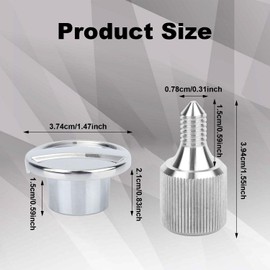 Fixing Attachment Screw with Hub Attachment Cap, Stainless Steel Mixer Knob Replacement Repair Parts for 4.5QT 5QT Tilt-Head Stand Mixer