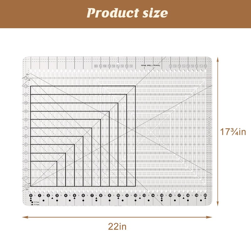 Slotted Quilting Ruler 17-3/4in x 22in - Ruler for Quilting