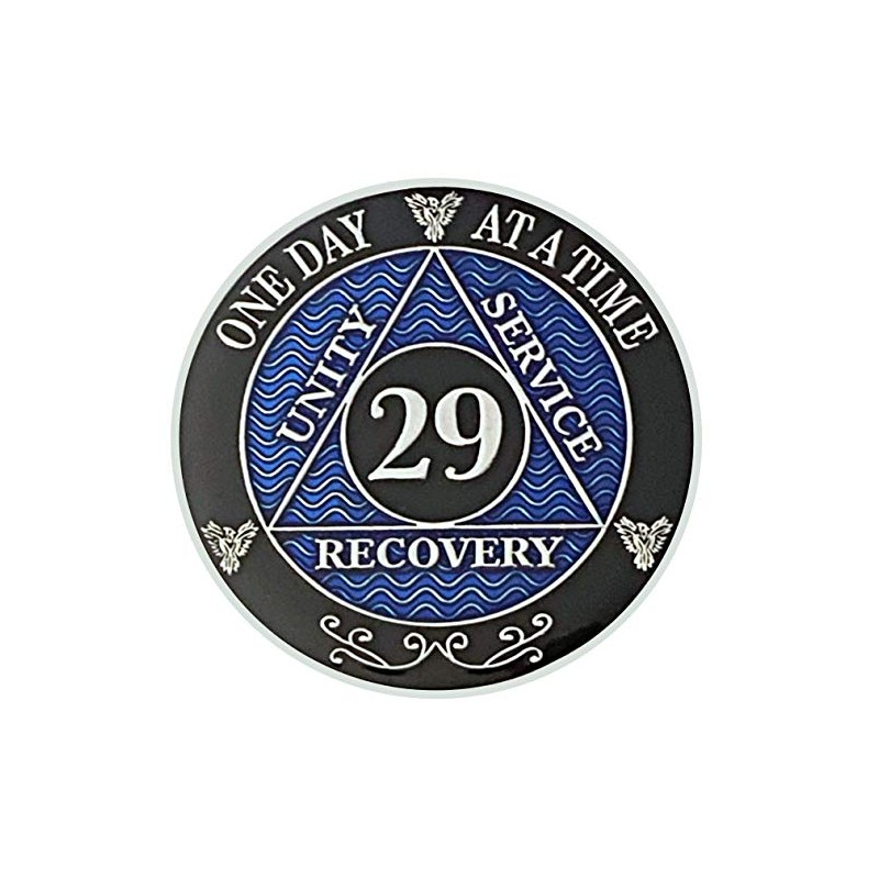 Simply Minimal AA 21-30 Year Silver Plated Recovery Coins, Alcoholics