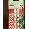 Unbranded Variety Of Christmas Sets 10 Pencils With Erasers: Santa,