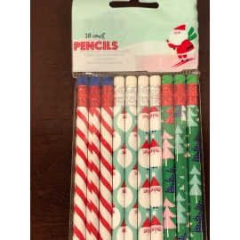 Unbranded Variety Of Christmas Sets 10 Pencils With Erasers: Santa, Snow, Candy Design BN