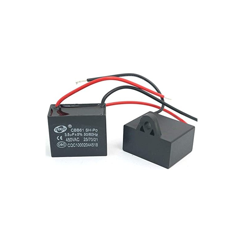 Fasizi 2Pcs CBB61 3.5uF 450V AC 50/60Hz Air Conditioner Fan