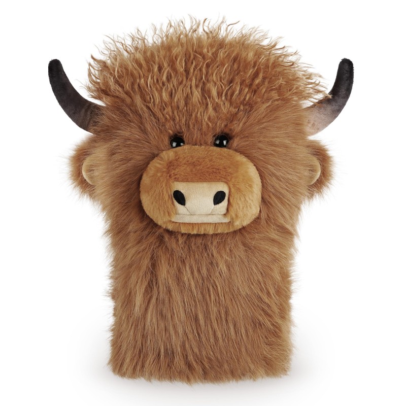 Curly-haired Highland Cow Driver Headcover Funny, Soft Cozy Plush Animal