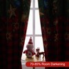 FRAMICS Christmas Curtains 84 Inch Length 2 Panels Set, Red