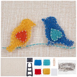 WEBEEDY DIY Bird String Art Kit for Beginner 3D Birds String Art Crafts Kit with Heart for Adults,Animal Arts Crafts Kit with Instruction and All Supplies,Christmas Home Wall Decor Unique Women Gift