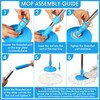 Spin Mop Replacement Handle 360 Degree Spin Mop Pole Handle