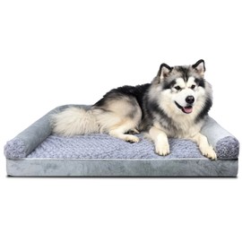 yannayeri 2XL Extra Large Dog Bed Large Sized Dog Orthopedic Indestructible Washable Waterproof Chew Proof Big Memory Foam Bed for Pet 36 * 47 Inch
