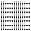 100Pcs Black Plastic Mini Ice Cream Spoons Dessert Shovels Pudding