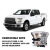 SOCKIR Factory Style Headlight Assembly Compatible with 2015-2017 Ford F150