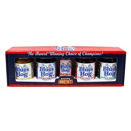 Blues Hog Premium BBQ Large Sampler (Variety Pack of 5 with 4 Different Sauces and 1 Rub)