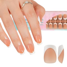Misssix- 【UÑAS DE GEL CON PUNTA FRANCESA 3 EN 1】Las de Están Hechas con Material de de Alta Calidad. las Puntas de las Tienen una Textura Interior Esm