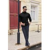 Ekouaer Mens Turtleneck Shirts Ribbed Lightweight Sweater Long Sleeve Casual