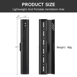 Travel Toothbrush Case, Portable Toothbrush Holder, Durable Aluminum Toothbrush Storage Box, Small Breathable Manual Toothbrush Container for Traveling, School, Camping, Business Trip - Black