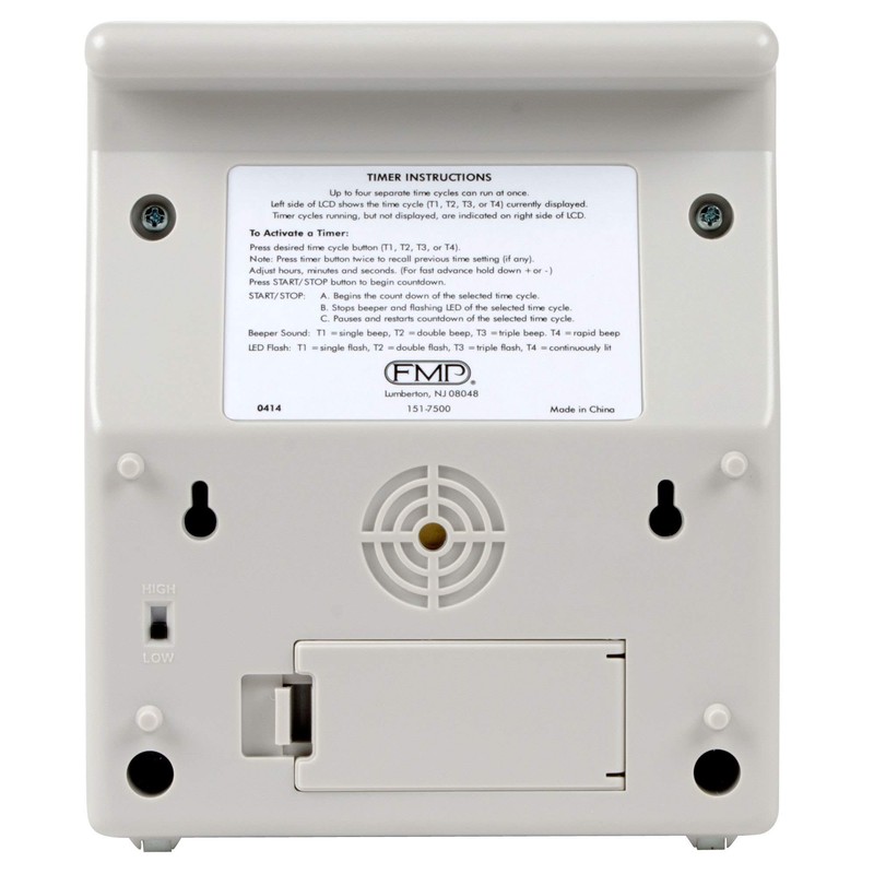 FMP Digital 4 Channel Commercial Kitchen Countdown Timer, Water Resistant,