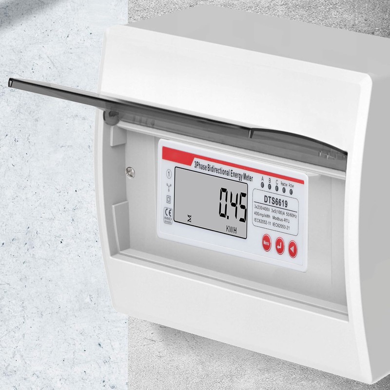 3 Phase 4 Wire Energy Meter LCD Display Multifunctional Button