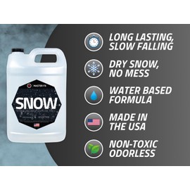 Snow Machine Fluid - Evaporating Snow Machine Fluid - Creates Dry Flakes - Non Toxic - (4 Gallon Case)