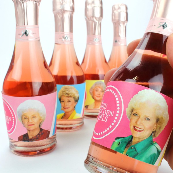 Golden Girls Waterproof Bottle Wraps (Set of 16): Stylish Party Supply Labels for Any Beverage, Any Celebration! Images