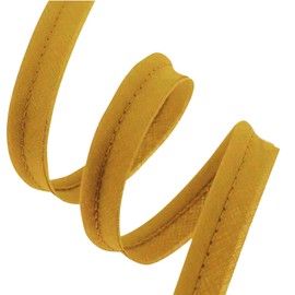 TEXTEX = Piping Cord for Sewing Clothes and Textiles. Composition Polyester 50% and Cotton 50%. 10 mm Wide Flap. Pieces of 10 Metres - (Ochre)