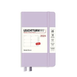LEUCHTTURM1917 367626 Weekly Planner Pocket (A6) 2024, 12 Months, Lilac, English