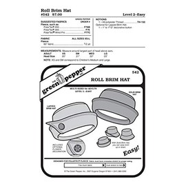 Roll Brim Hat Hats Headgear #542 Sewing Pattern (Pattern Only)